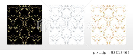 Set of abstract geometric patterns. Seamless vector backgrounds. Colored ornaments Graphic modern patterns Simple lattice graphic design 98818462