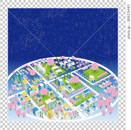 満天の星降る美しい街並みと暮らしの風景。人々が明るく暮らせる自然と住宅が溶け込む街づくり。 98819445