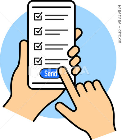 アンケート　チェックリスト　スマートフォン 98819884