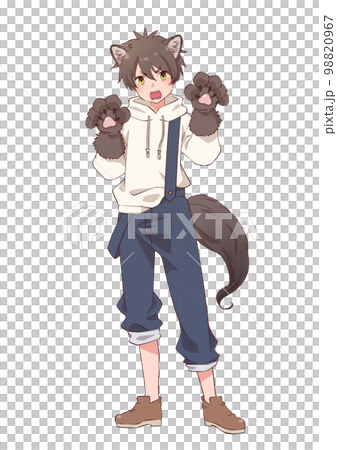 狼男のコスプレをしている少年 98820967