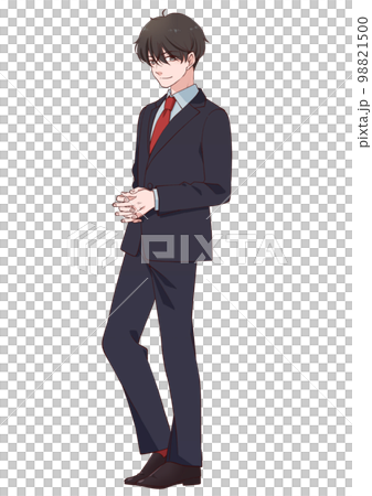 スーツを着たかっこいい男性の立ち絵 98821500