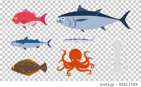 Fish illustration set Fish illustration set 98821589