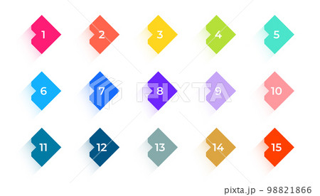 stylish bullet points infographic symbols in pack 98821866