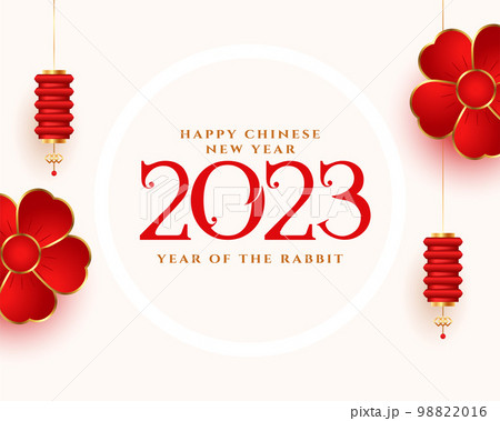 chinese new year festival background with flower and lamp 98822016