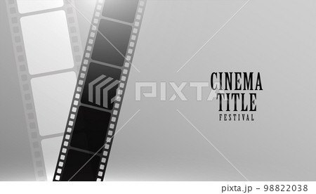 cinema title background with realistic film strip design 98822038