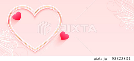 valentines day lovely banner with hearts and text space valentines day lovely banner with hearts and text space 98822331