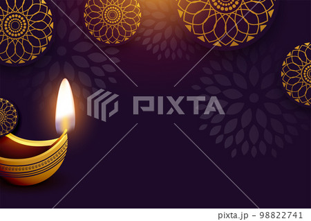 shubh diwali background with oil diya or lamp design shubh diwali background with oil diya or lamp design 98822741