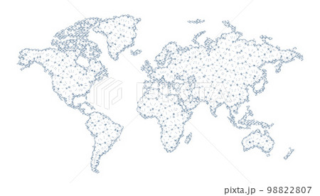world map in connected lines concept vector design world map in connected lines concept vector design 98822807
