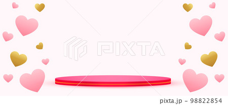 3d podium platform lovely banner with love hearts design 3d podium platform lovely banner with love hearts design 98822854