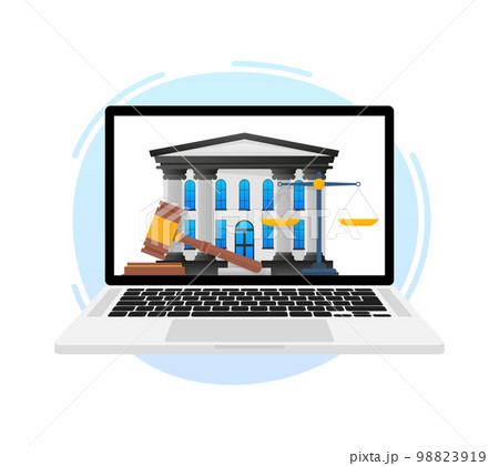 Law and justice scenes. Auction and judgment. Law and justice scenes. Auction and judgment. 98823919