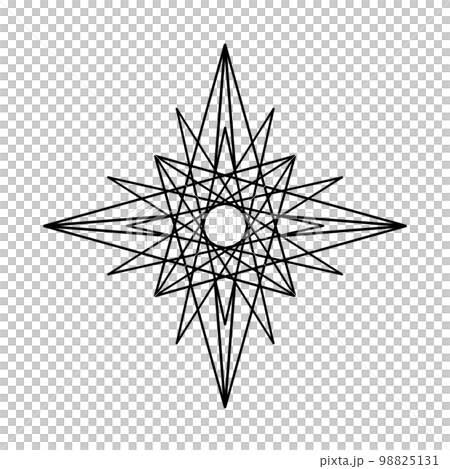 星のような幾何学模様の図案 98825131