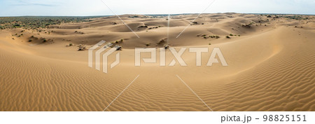 Sand dunes in the Kyzylkum desert Kazakhstan. The vast desert of Central Asia 98825151