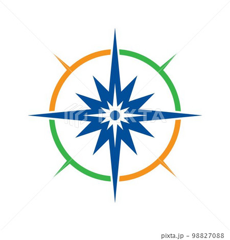 Compass Logo Icon Designのイラスト素材 [98827088] - PIXTA