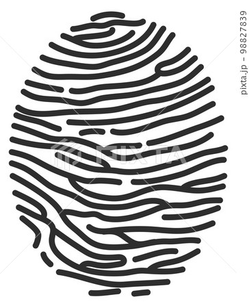 Biometric signature icon. Fingerprint symbol. Criminal trace 98827839