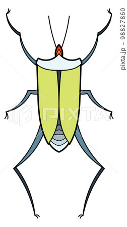 Stinkbug icon. Green beetle. Wild decorative animal Stinkbug icon. Green beetle. Wild decorative animal 98827860