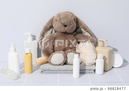 Concept of different baby or children's cosmetics 98828477