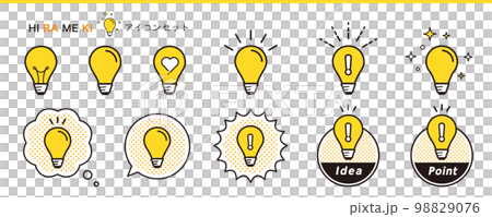 Icon design set expressing inspiration and discovery Icon design set expressing inspiration and discovery 98829076