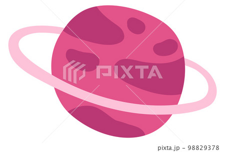 Cute planet with ring. Space icon. Universe symbol Cute planet with ring. Space icon. Universe symbol 98829378