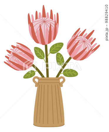 Flowers in vase icon. Decorative floral composition. Beautiful botany Flowers in vase icon. Decorative floral composition. Beautiful botany 98829410