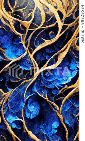 Beautiful Abstract Decorative Navy Blue Dark Stucco Wall illustration Generative AI Content by Midjourney 98829584