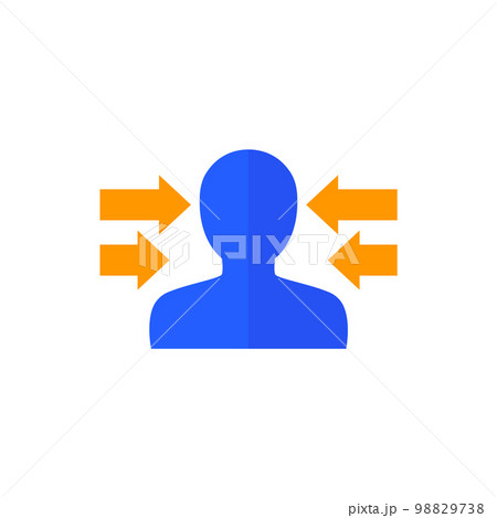 social pressure icon, flat vector social pressure icon, flat vector 98829738
