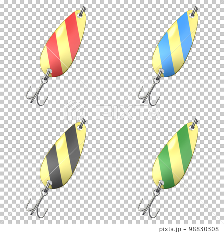 Illustration material of fishing tackle lure - Stock