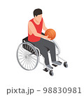 Wheelchair Man Basketball Composition 98830981