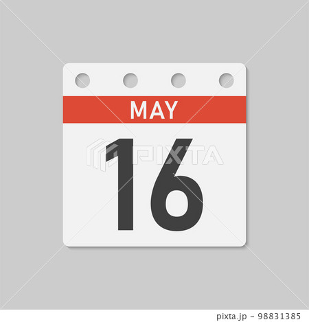Icon page calendar day - 16 May Icon page calendar day - 16 May 98831385