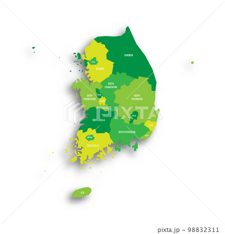 South Korea political map of administrative divisions South Korea political map of administrative divisions 98832311
