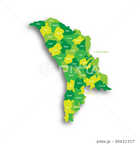 Moldova political map of administrative divisions Moldova political map of administrative divisions 98832357
