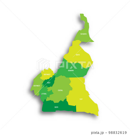 Cameroon political map of administrative divisions Cameroon political map of administrative divisions 98832619