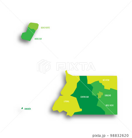 Equatorial Guinea political map of administrative divisions 98832620