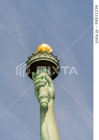 Close-up of the torch in the hand of the statue of liberty 98833296