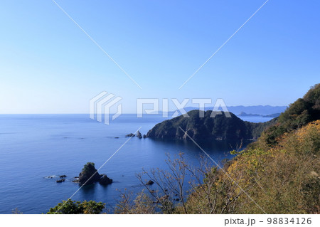 横浪黒潮ラインからの眺望 冬 (高知県) 横浪黒潮ラインからの眺望 冬 (高知県) 98834126