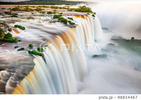 Iguacu falls on Argentina Side from southern Brazil side, South America 98834467