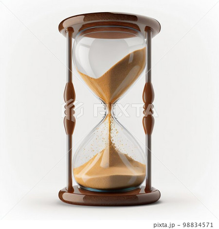 Hourglass illustration on white background. Generative Ai Hourglass illustration on white background. Generative Ai 98834571