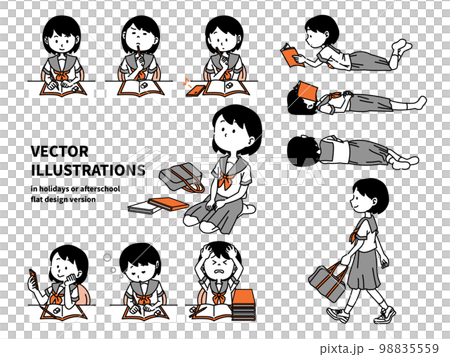 Student study uniform girl summer Student study uniform girl summer 98835559