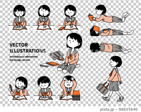 Student study uniform female winter 98835640
