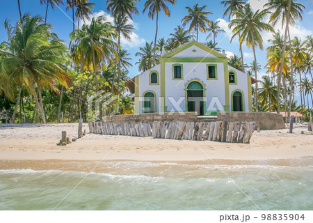 Carneiros Beach and Chapel in Pernambuco, Northeastern Brazil, South America Carneiros Beach and Chapel in Pernambuco, Northeastern Brazil, South America 98835904