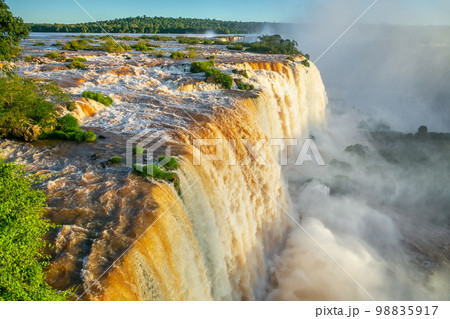 Iguacu falls on Argentina Side from southern Brazil side, South America Iguacu falls on Argentina Side from southern Brazil side, South America 98835917
