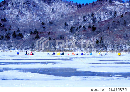 赤城大沼のワカサギ釣り2 98836376