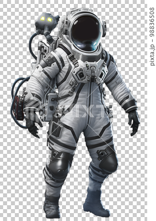 Space suits isolated on transparent background. Ai generated. Space suits isolated on transparent background. Ai generated. 98836508