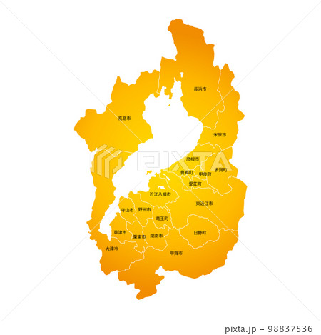滋賀県と市町村地図