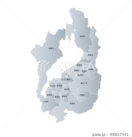 滋賀県と市町村地図