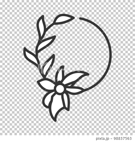 Blank floral frame Logo template Icon Illustration Brand Identity.Isolated and flat illustration. Vector graphic 98837563