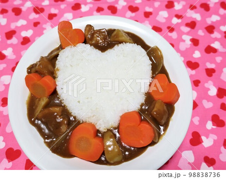 ハートのカレーライス ハートのカレーライス 98838736