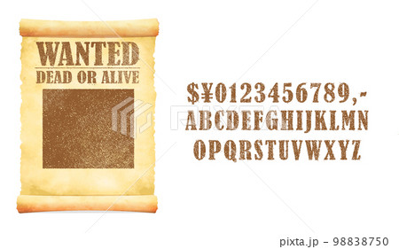 色褪せた WANTED/手配書/ 賞金首 テンプレートイラスト (賞金額・名前カスタム可能) 色褪せた WANTED/手配書/ 賞金首 テンプレートイラスト (賞金額・名前カスタム可能) 98838750
