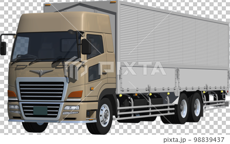 Original large truck, wing van clipping image illustration that does not make you imagine a specific manufacturer 98839437