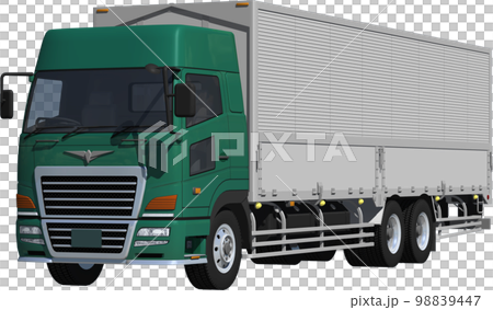 Original large truck, wing van clipping image illustration that does not make you imagine a specific manufacturer Original large truck, wing van clipping image illustration that does not make you imagine a specific manufacturer 98839447