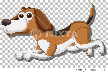 Beagle dog cartoon character 98839824